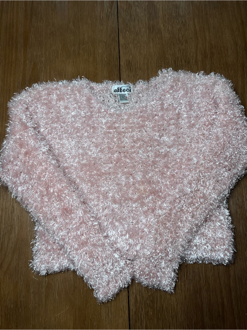 Y2K 2000s Pink Fuzzy Sweater Vintage With Stretch